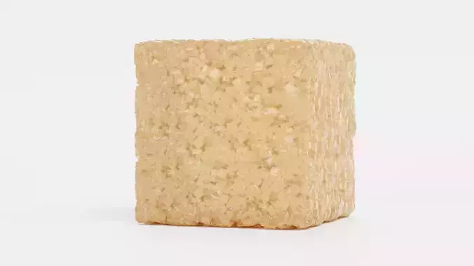 Sugar Cube V3 - Realistic Brown Raw Cane Sweetener 3D model 3