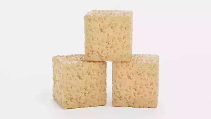 Sugar Cube V3 - Realistic Brown Raw Cane Sweetener 3D model 7