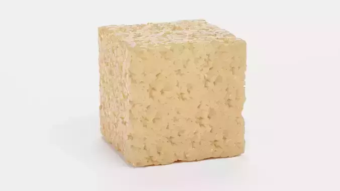 Sugar Cube V3 - Realistic Brown Raw Cane Sweetener 3D model