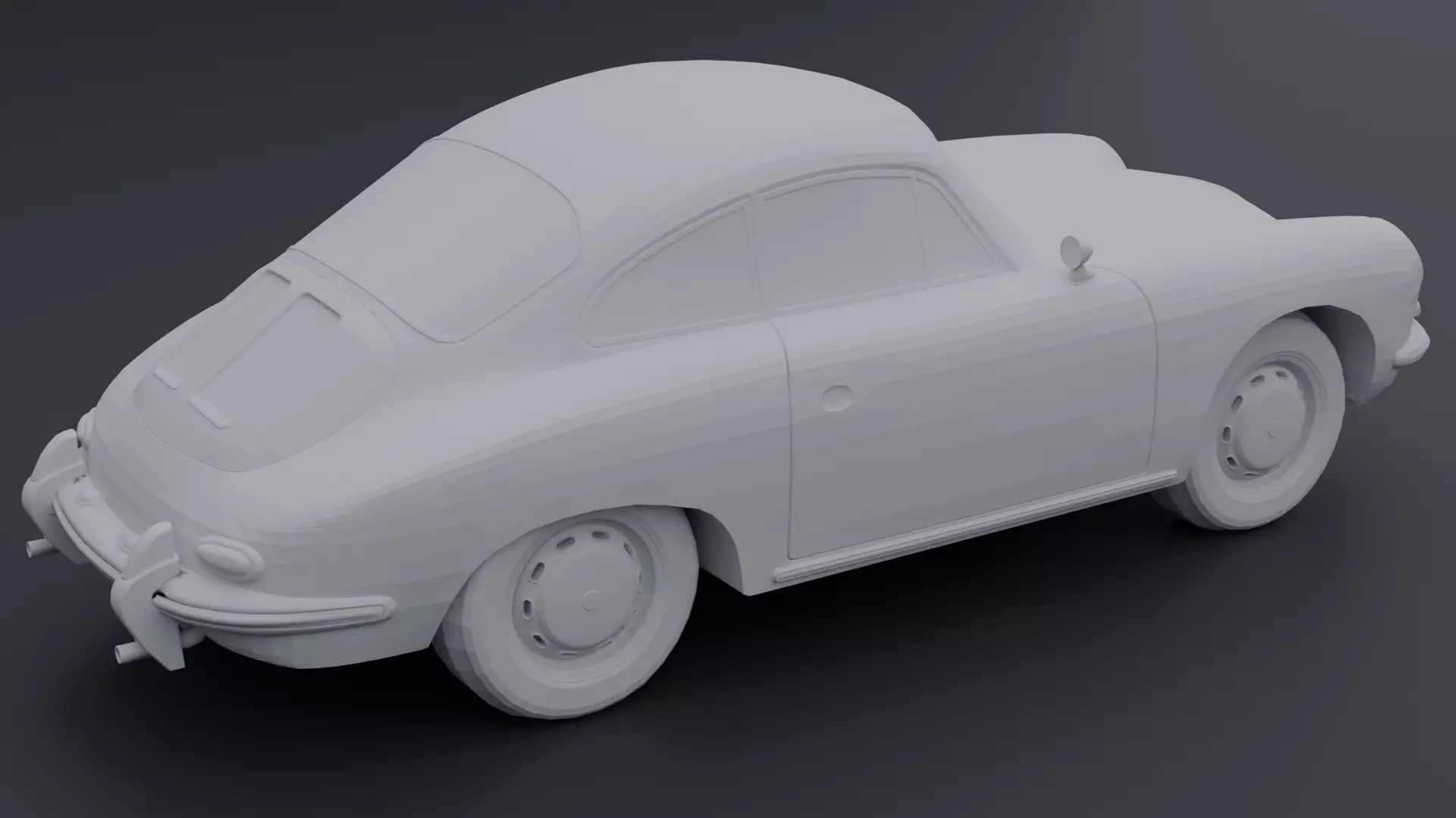 Porsche 356C 1966 Classic Sports Car 3D print model