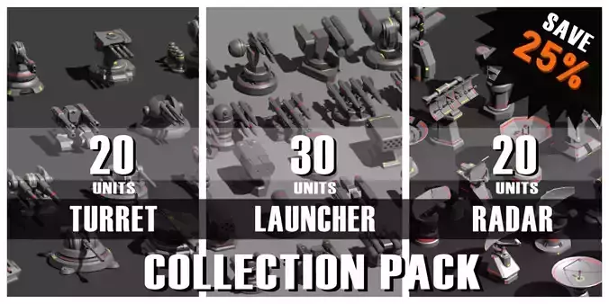 Turret Launcher Radar Combo Pack