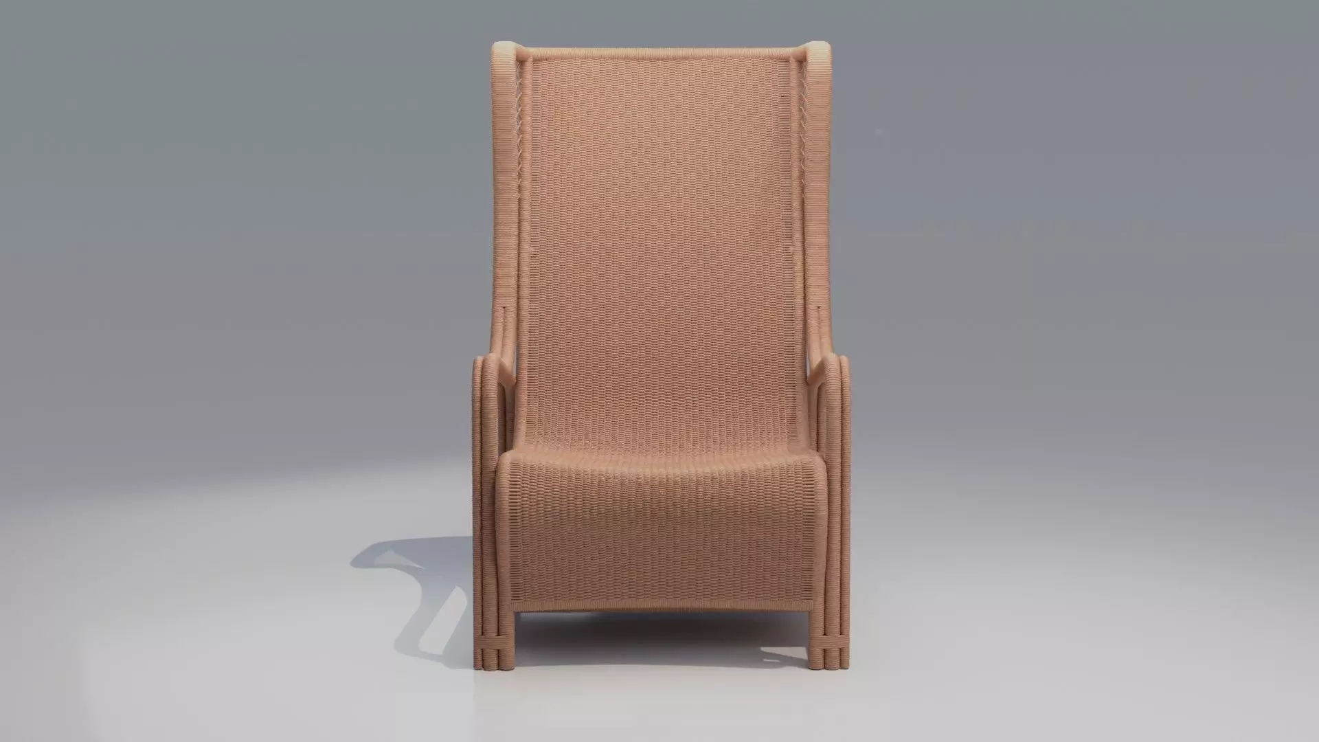 CB2 Remo Rattan Lounge Chair 3D model_7