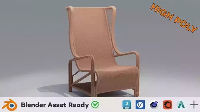 CB2 Remo Rattan Lounge Chair