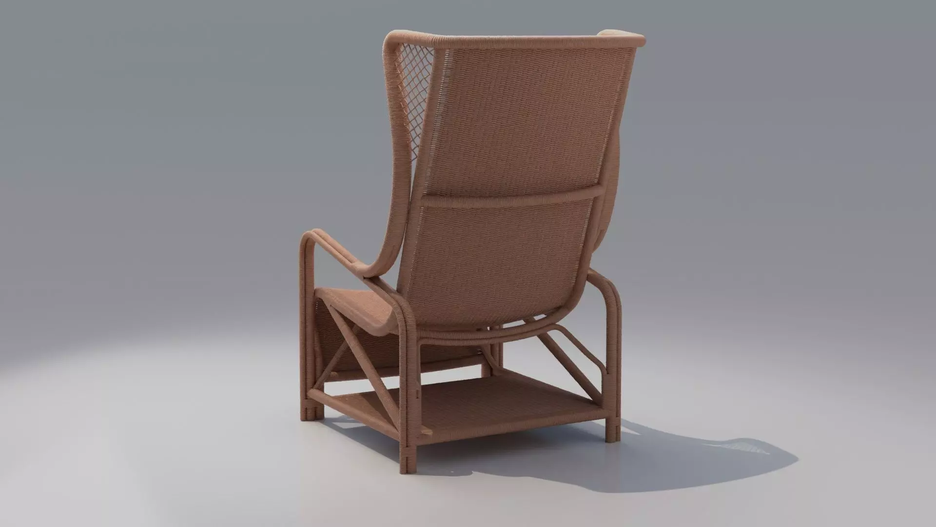 CB2 Remo Rattan Lounge Chair 3D model_5