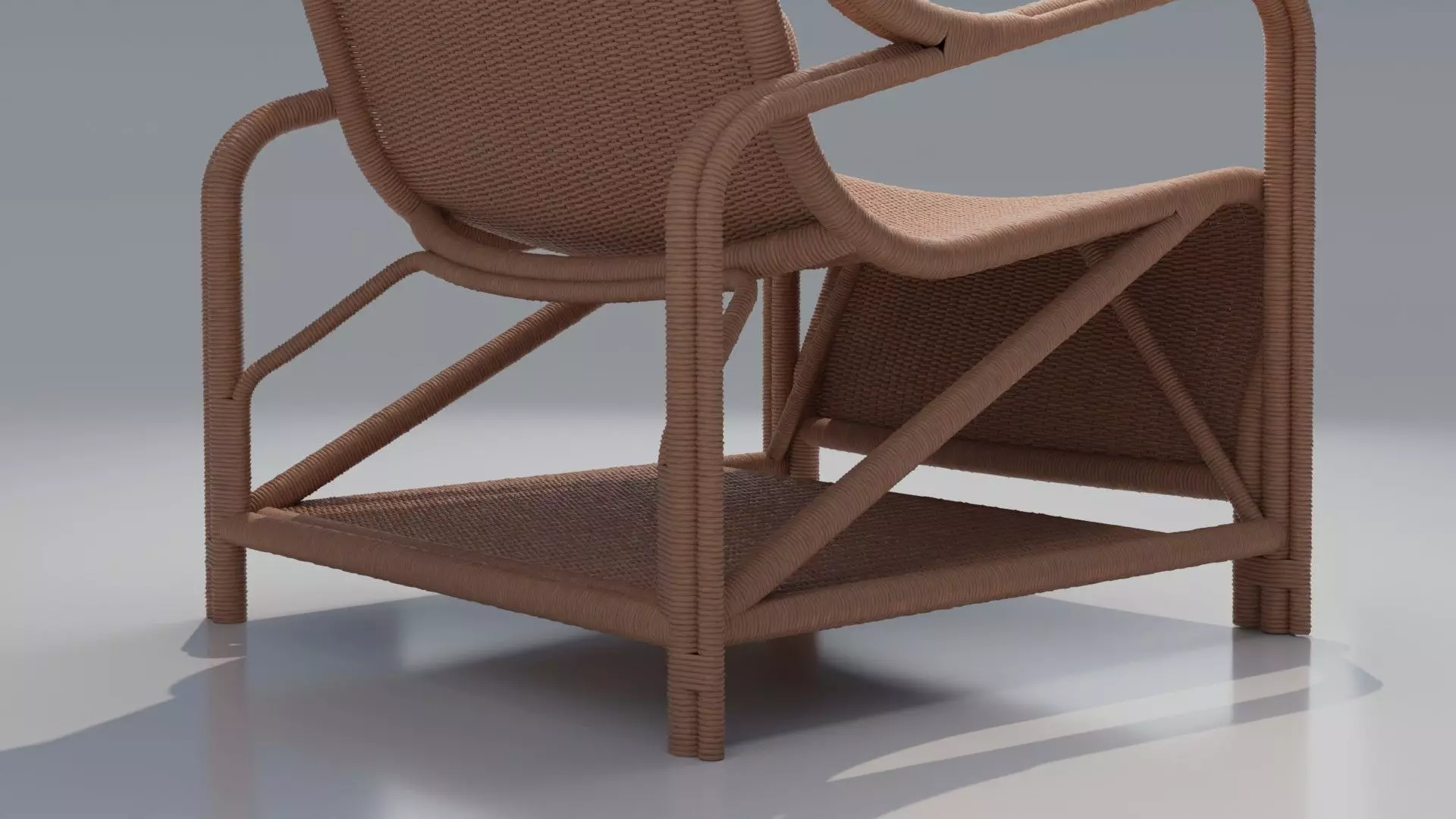 CB2 Remo Rattan Lounge Chair 3D model_10