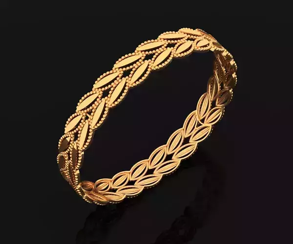 1301 TwinLeaf Elegance Bangle 26gm
