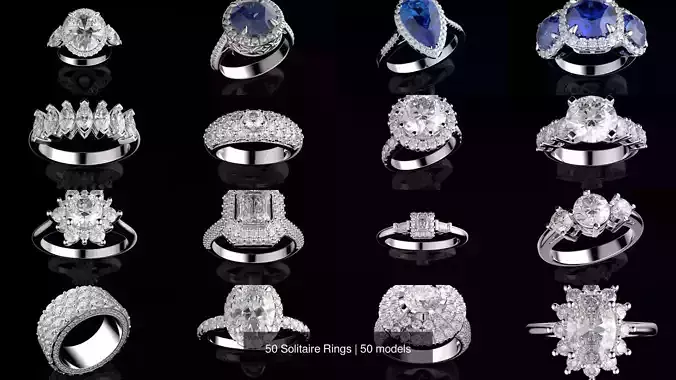 50 Solitaire Rings