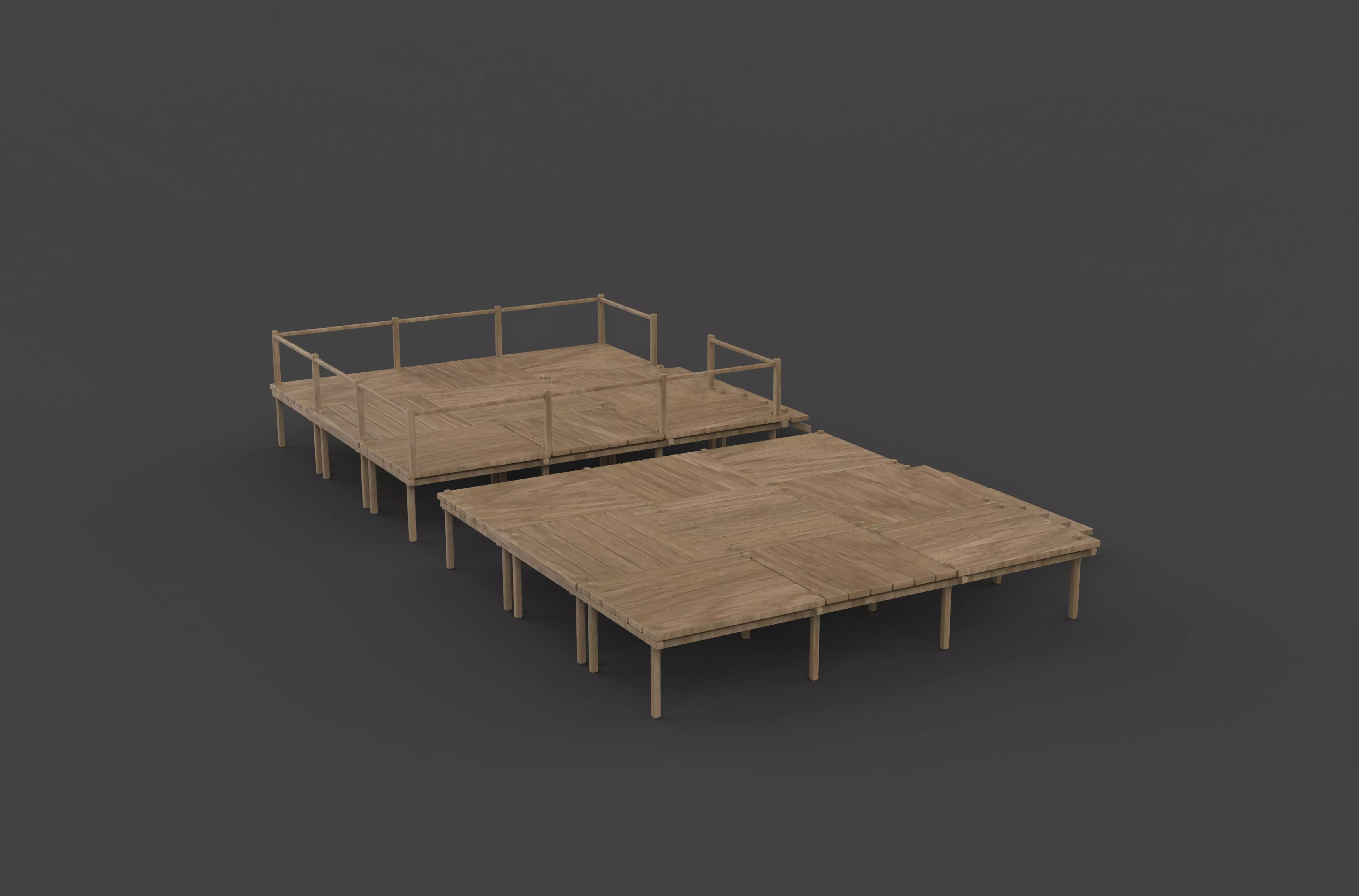 Low Poly Pirate 3D model_6