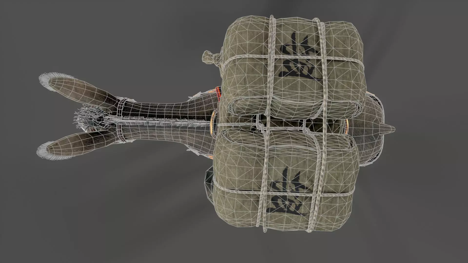 donkey Low-poly 3D model_10