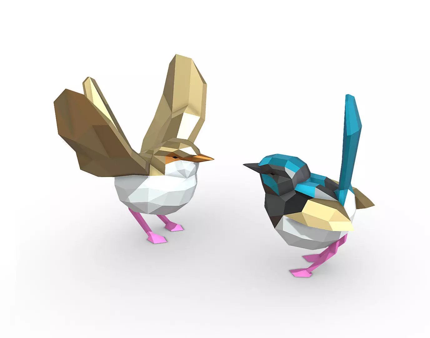 Birds wrens 3D print model_0
