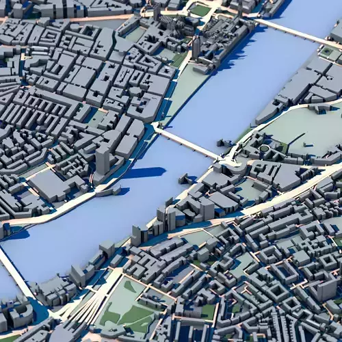 Part of London 3D Model Central London Skyline