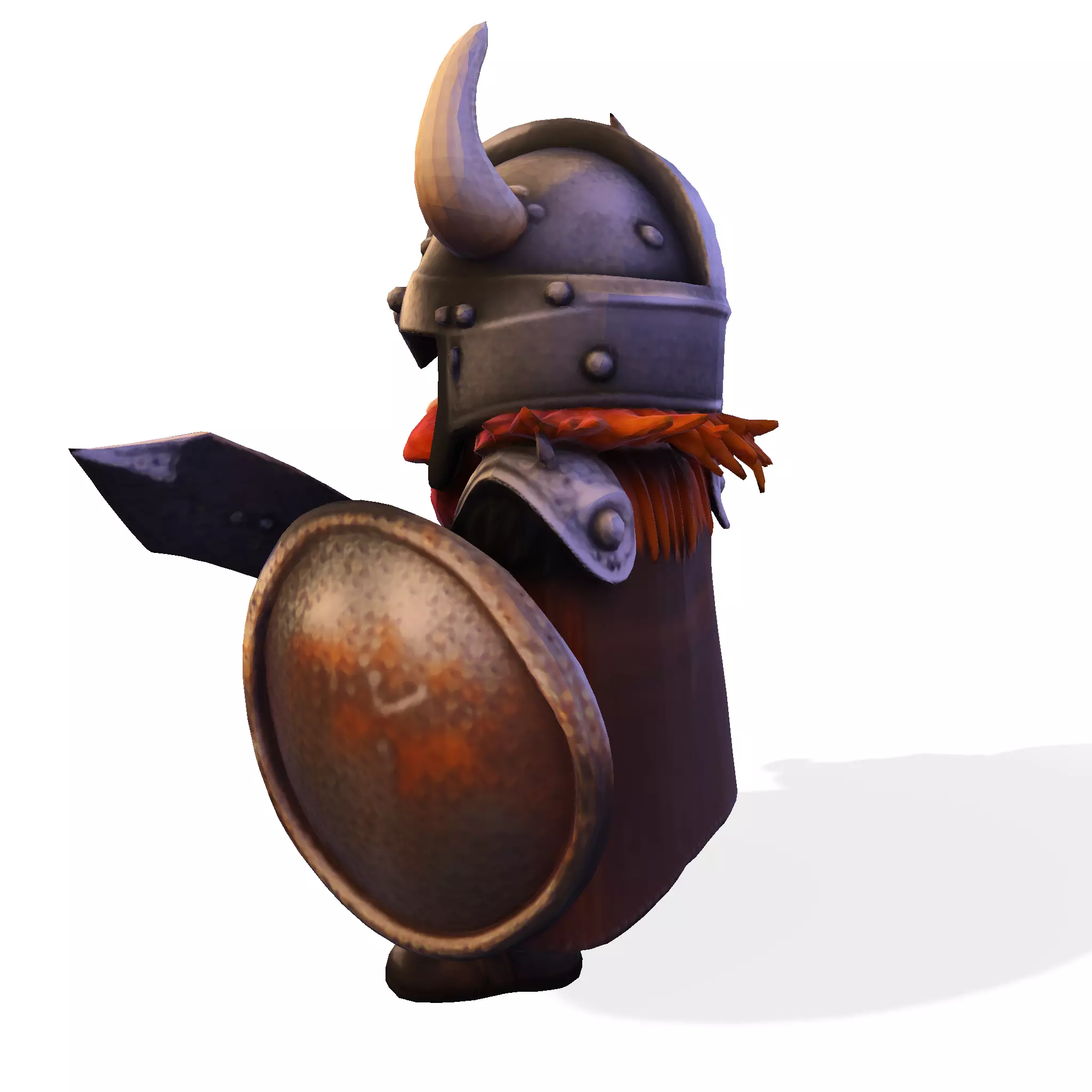 Mighty Chibi Warrior 3D Model with Greatsword 3D print model_3