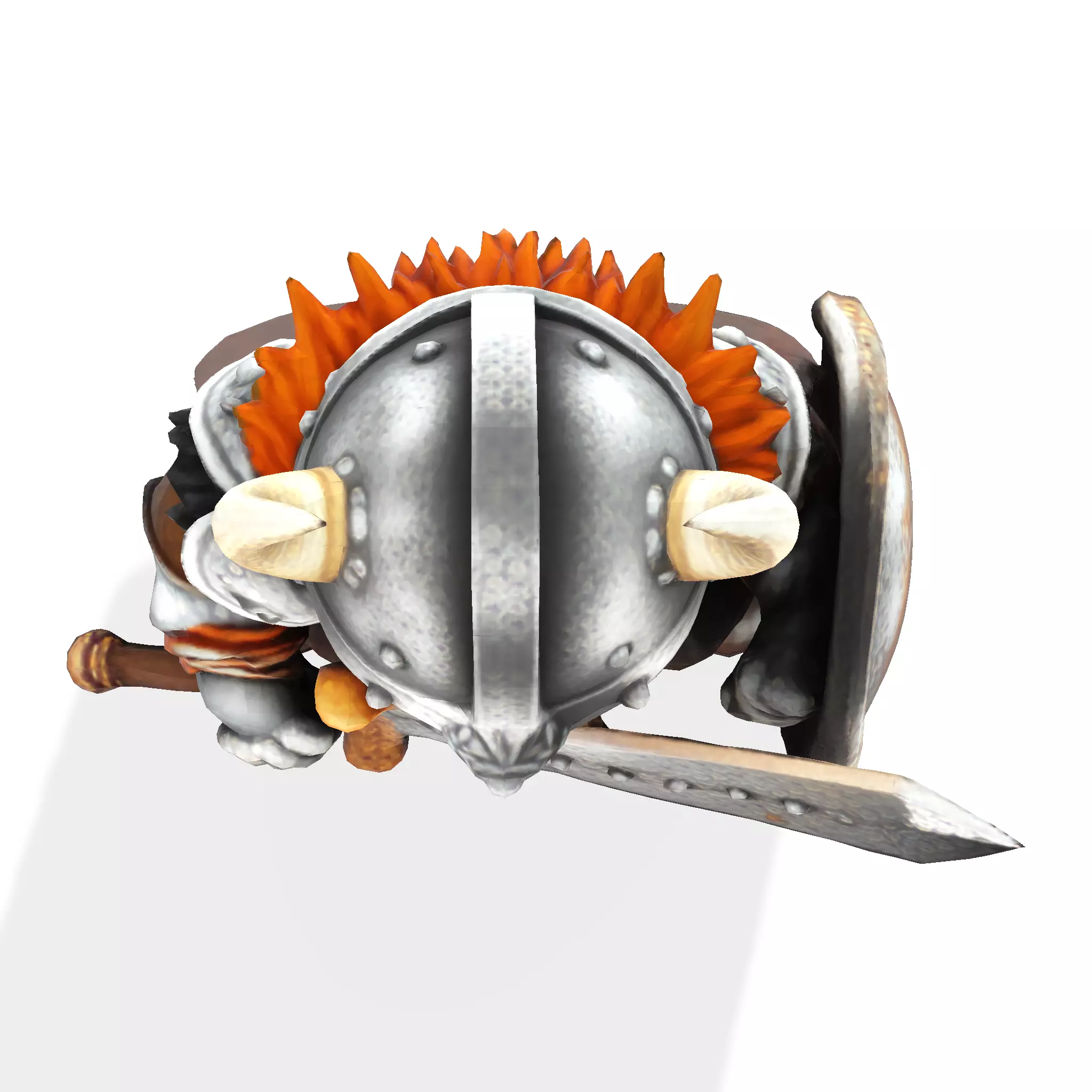 Mighty Chibi Warrior 3D Model with Greatsword 3D print model_20