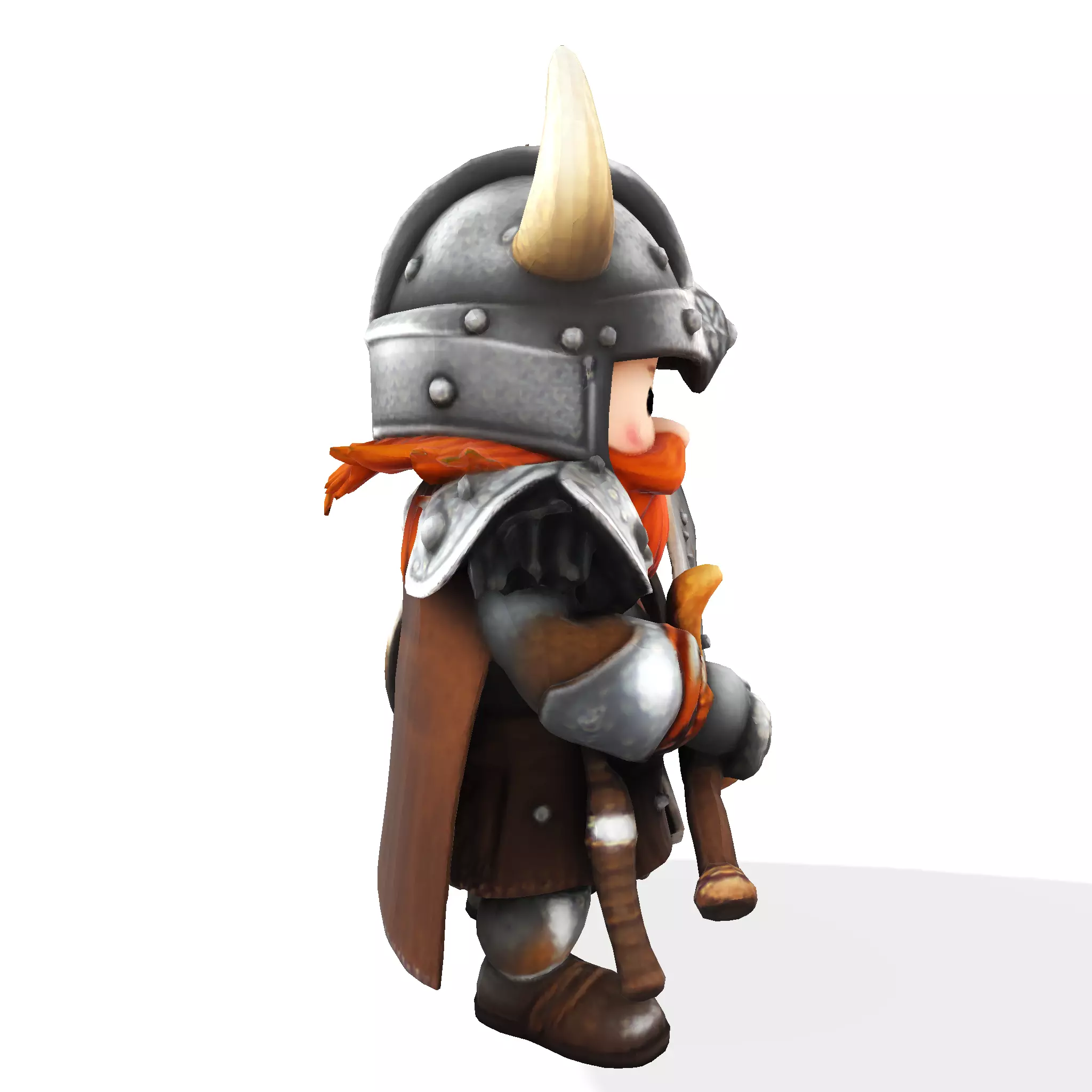 Mighty Chibi Warrior 3D Model with Greatsword 3D print model_14