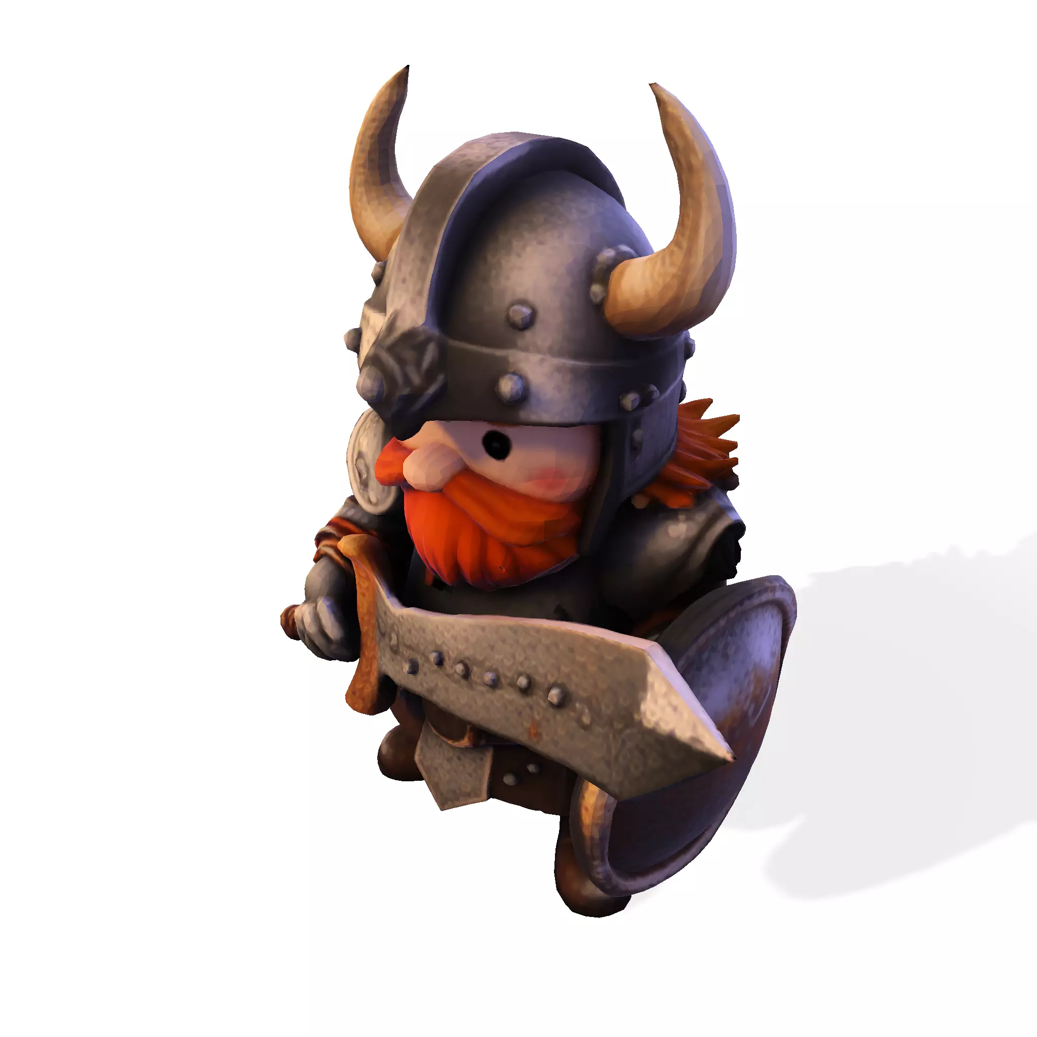 Mighty Chibi Warrior 3D Model with Greatsword 3D print model_10