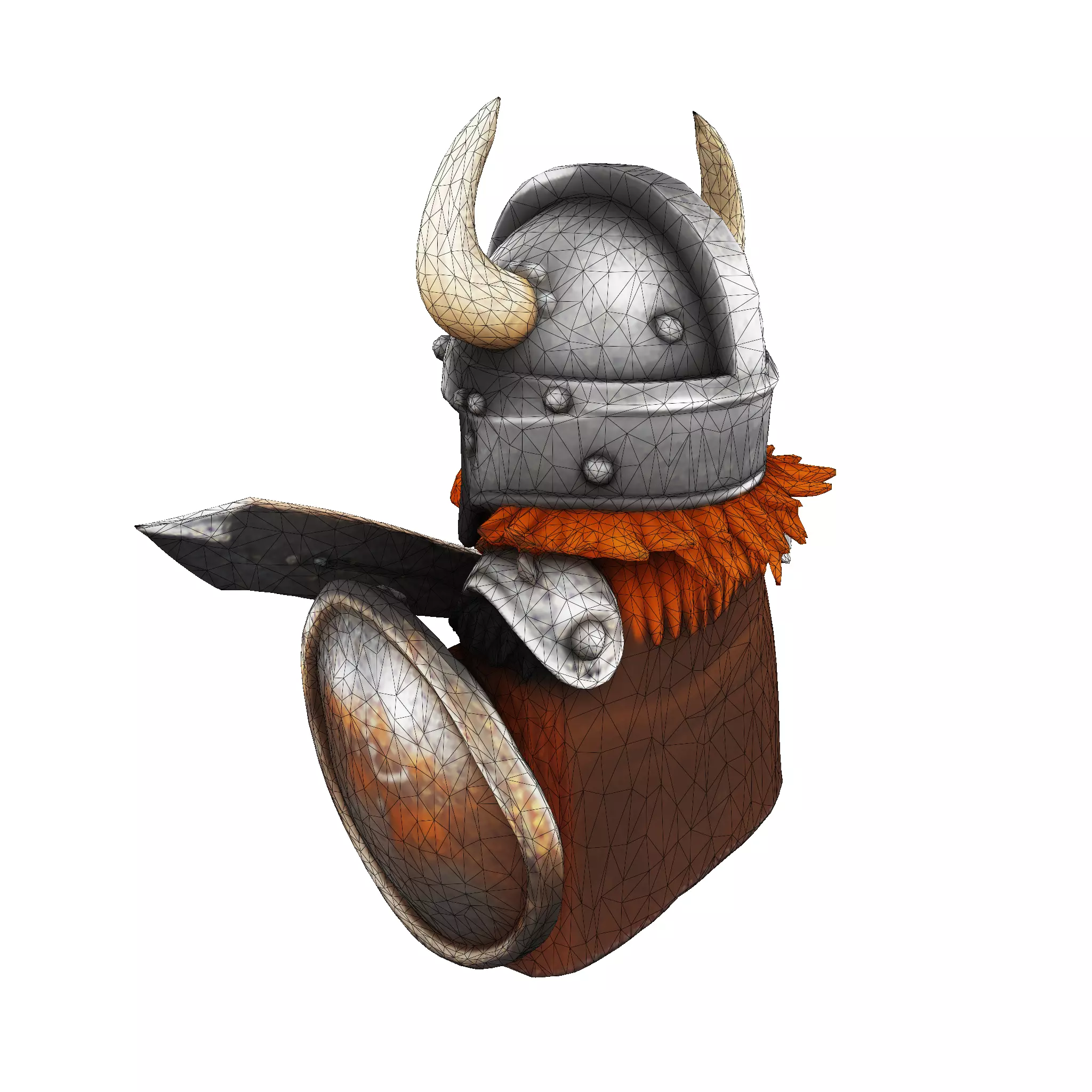 Mighty Chibi Warrior 3D Model with Greatsword 3D print model_24