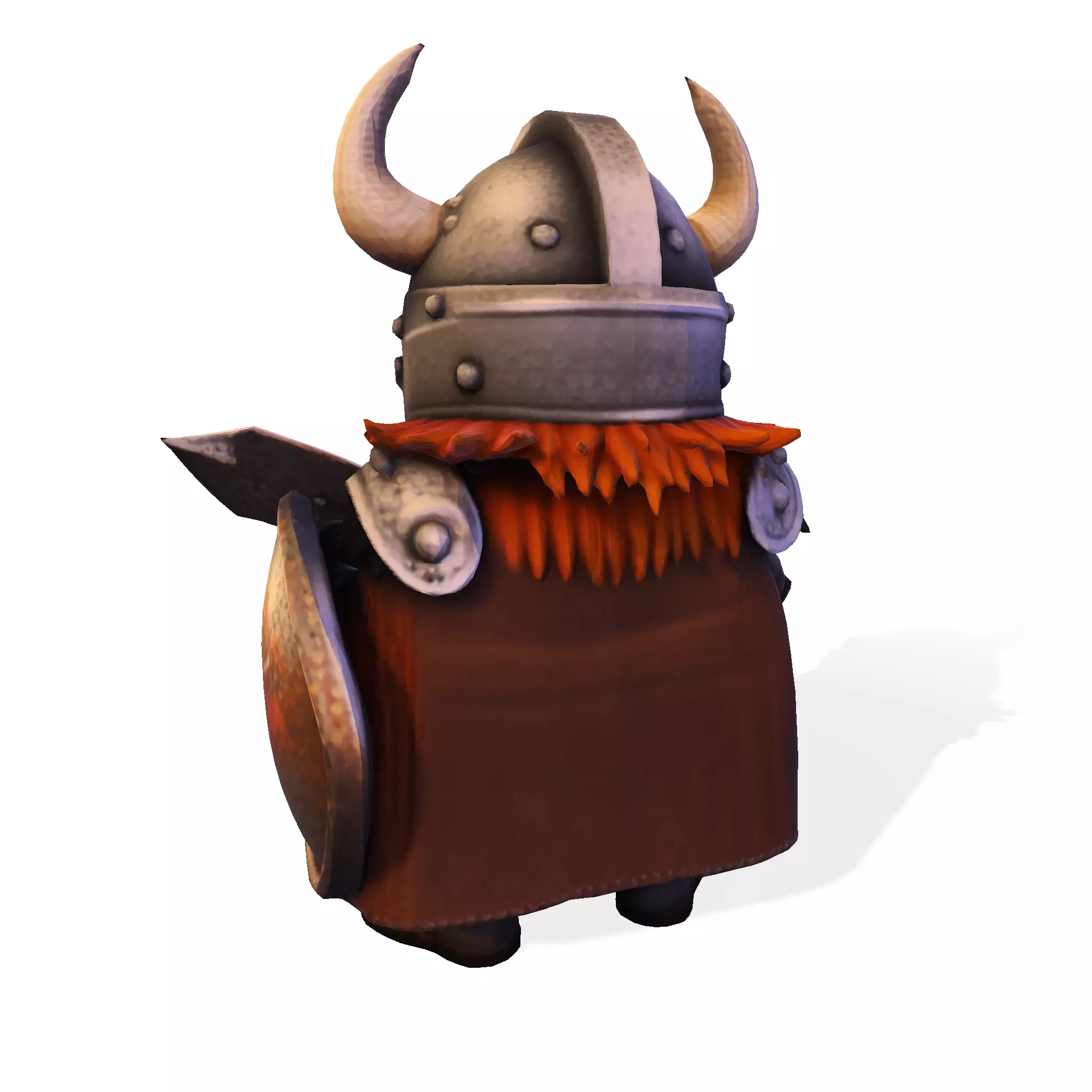 Mighty Chibi Warrior 3D Model with Greatsword 3D print model_4