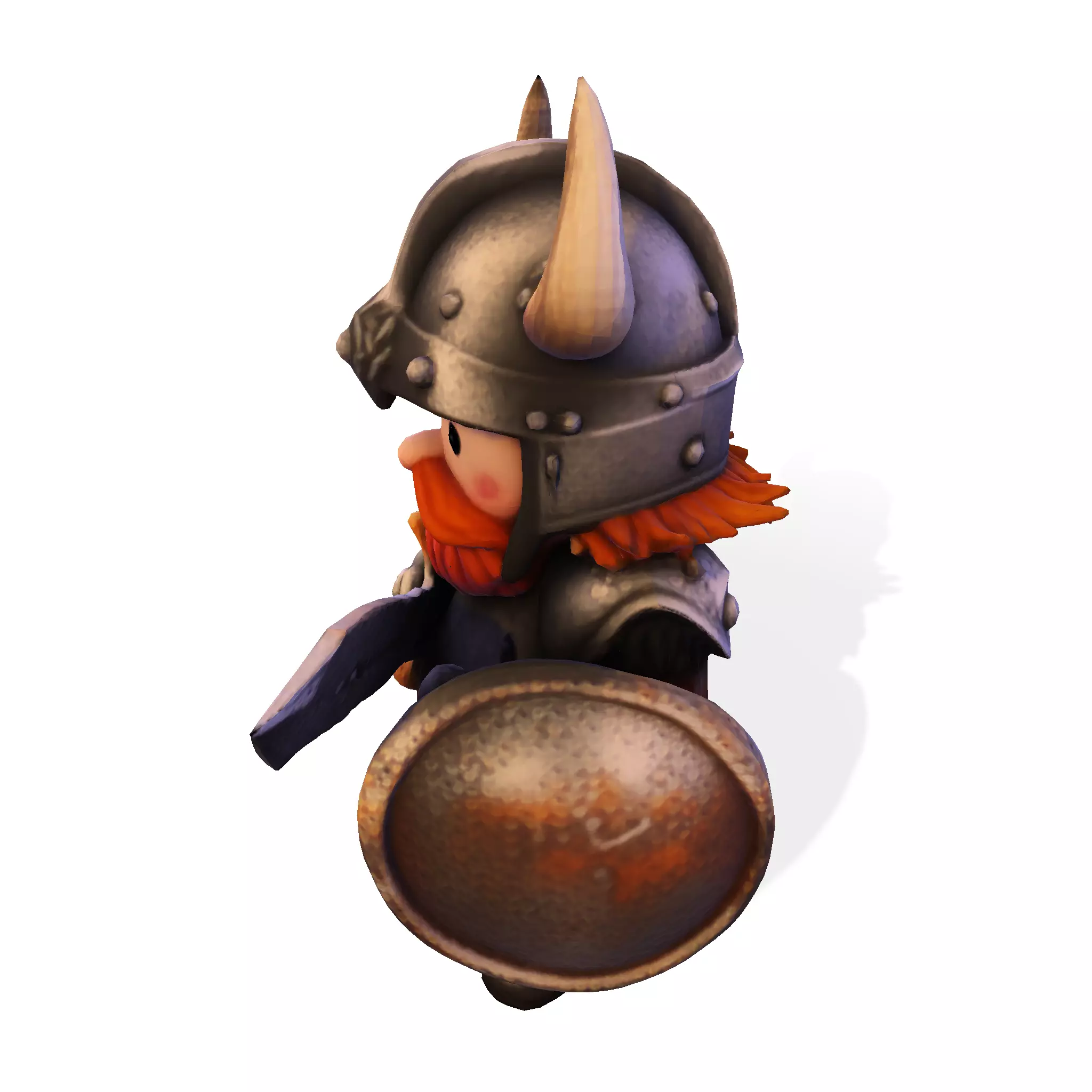 Mighty Chibi Warrior 3D Model with Greatsword 3D print model_11