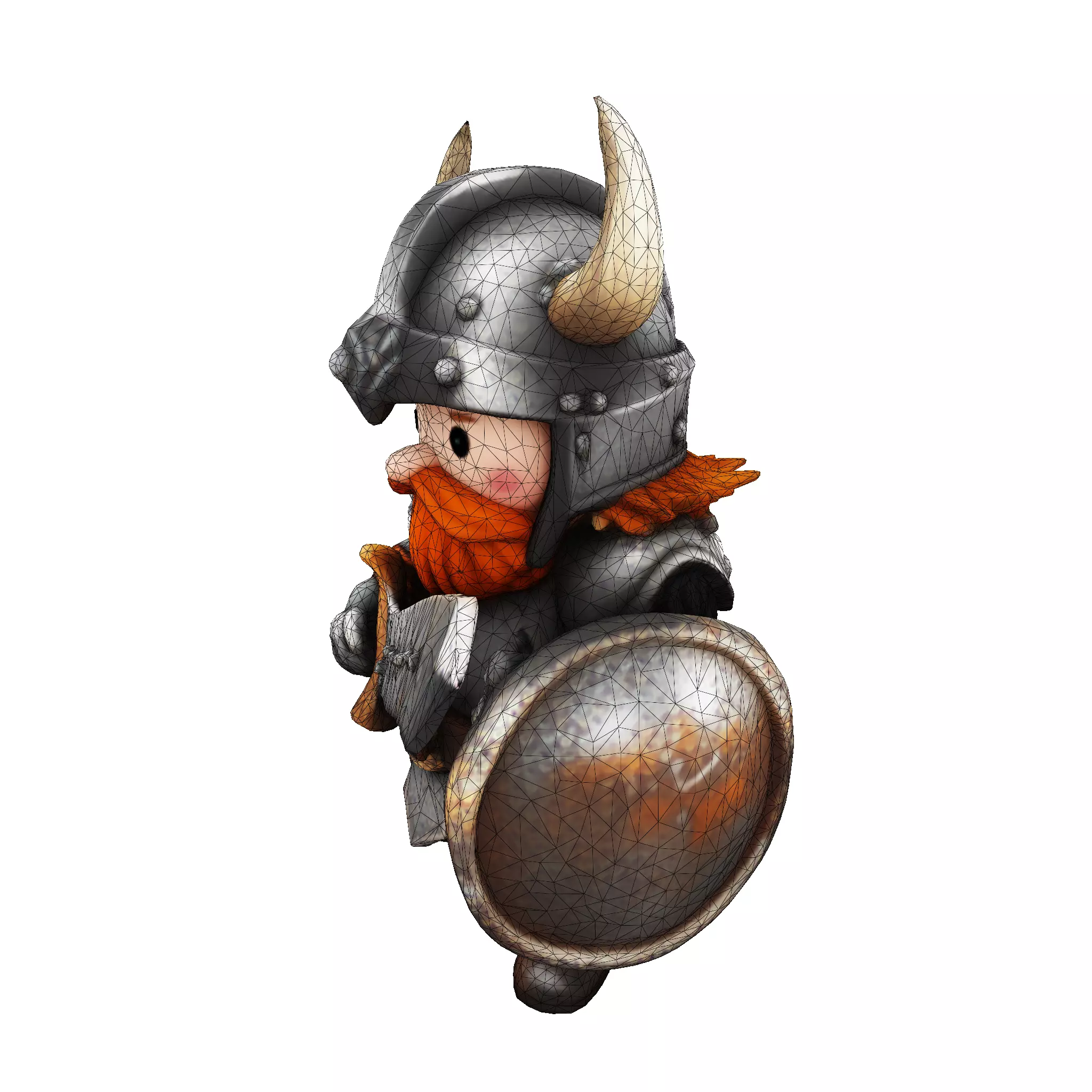 Mighty Chibi Warrior 3D Model with Greatsword 3D print model_23