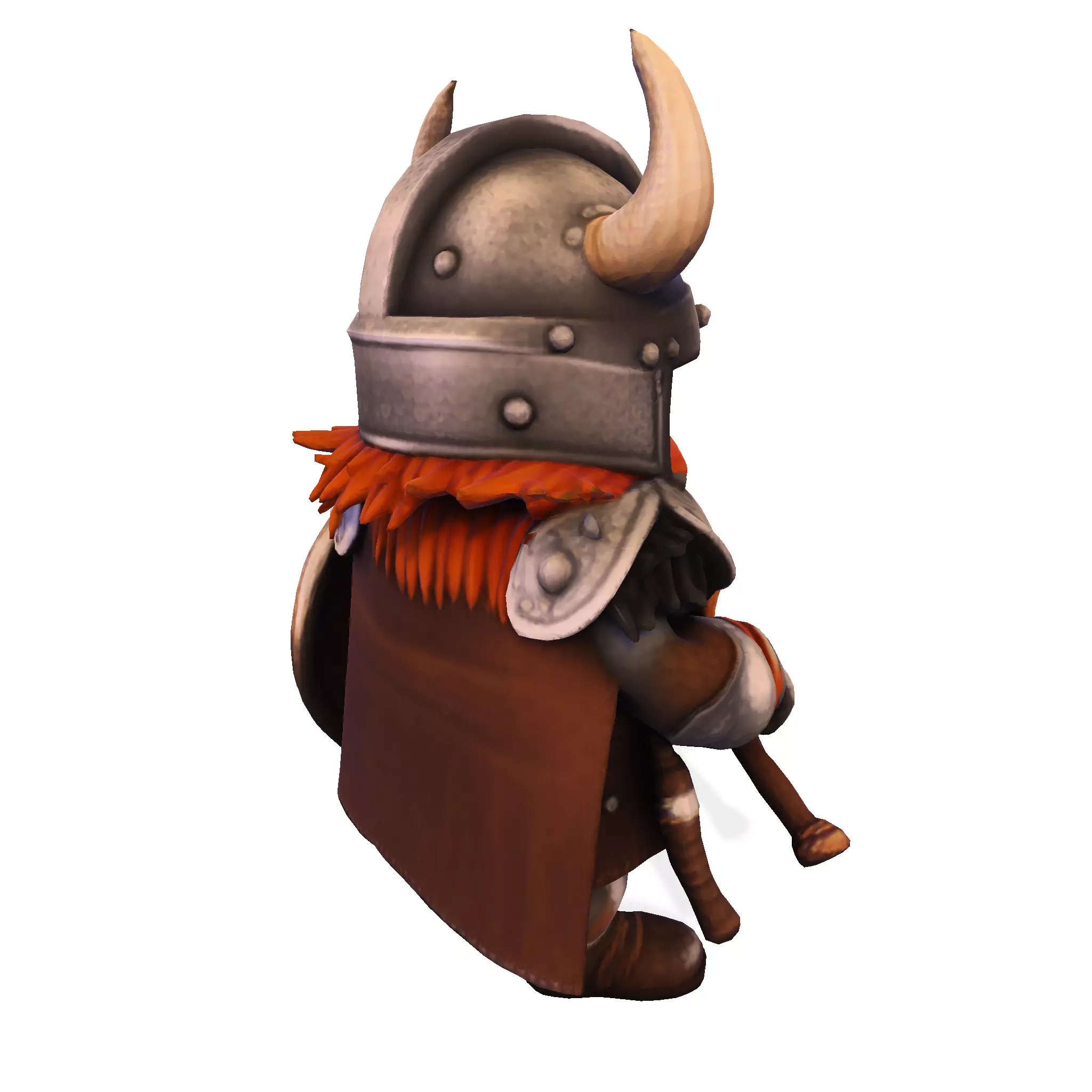 Mighty Chibi Warrior 3D Model with Greatsword 3D print model_6