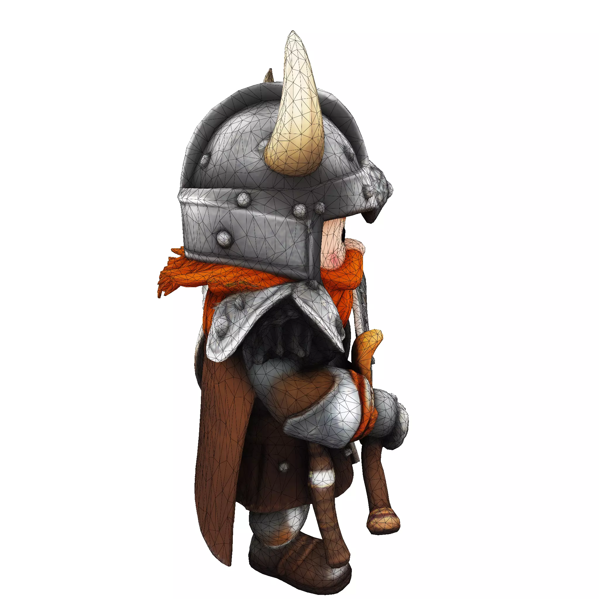 Mighty Chibi Warrior 3D Model with Greatsword 3D print model_25