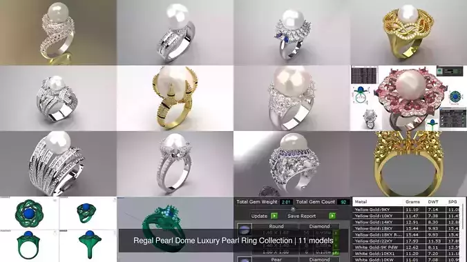 Regal Pearl Dome Luxury Pearl Ring Collection