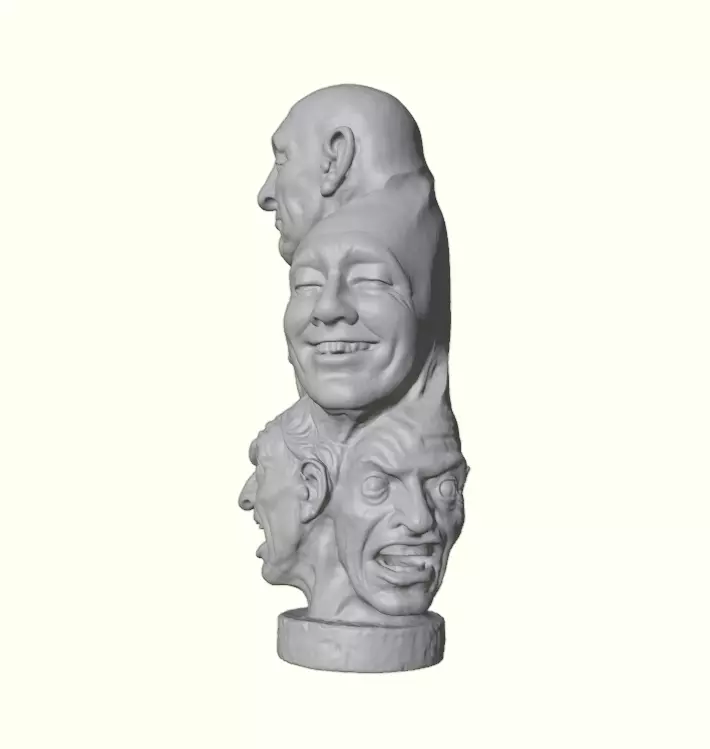 Five Faces of the Mind 3D print model_4