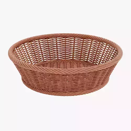 Wicker Basket - Realistic Woven Bowl 3D model