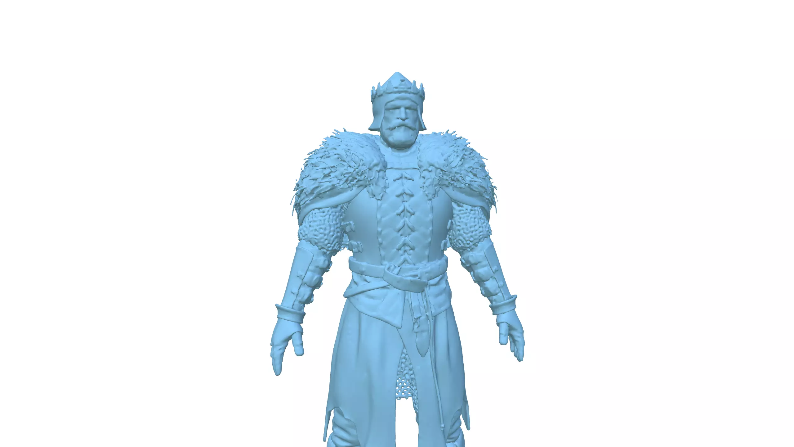 Medieval King Character Realistic 3D Model 3D model_8