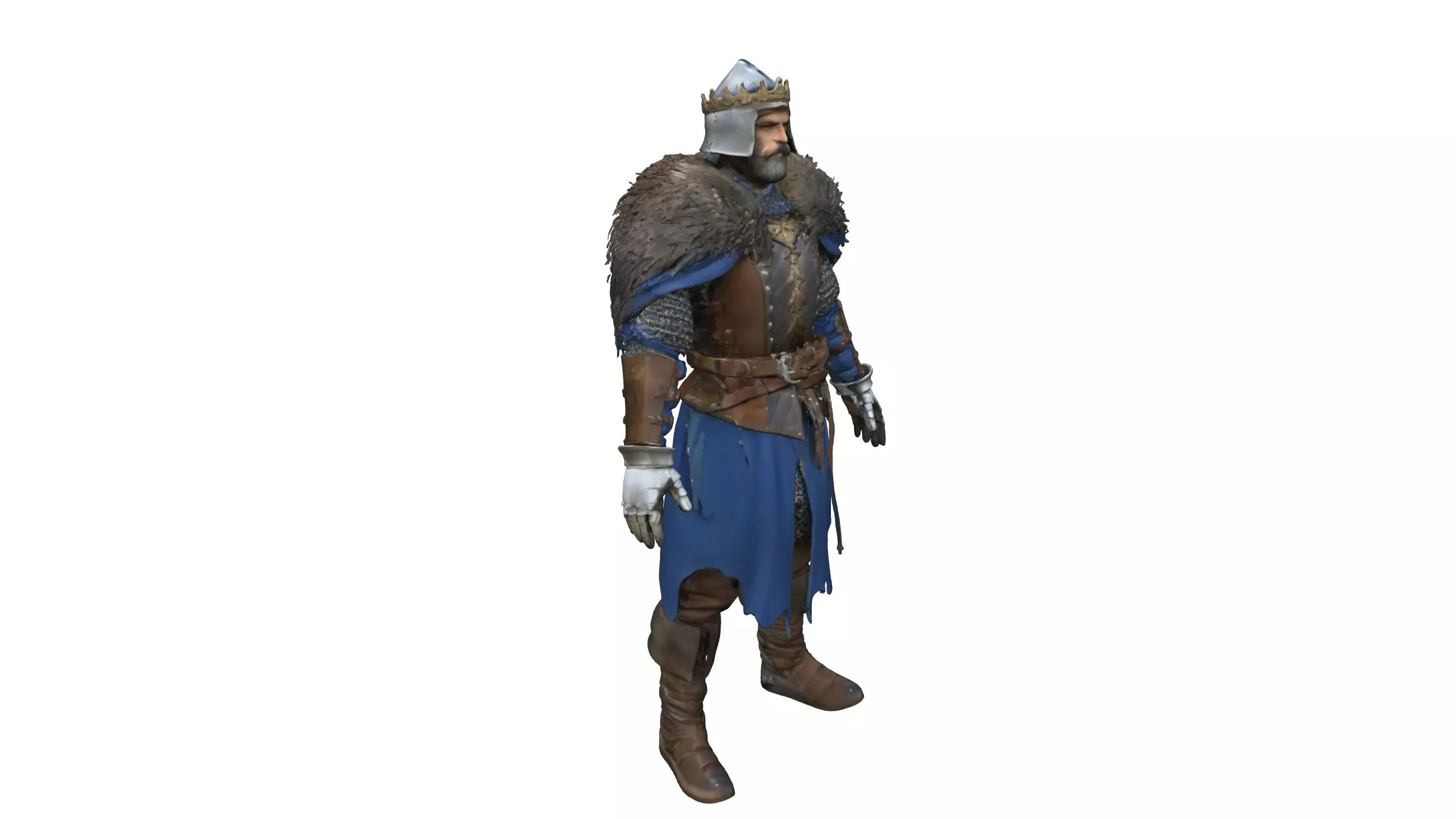 Medieval King Character Realistic 3D Model 3D model_3