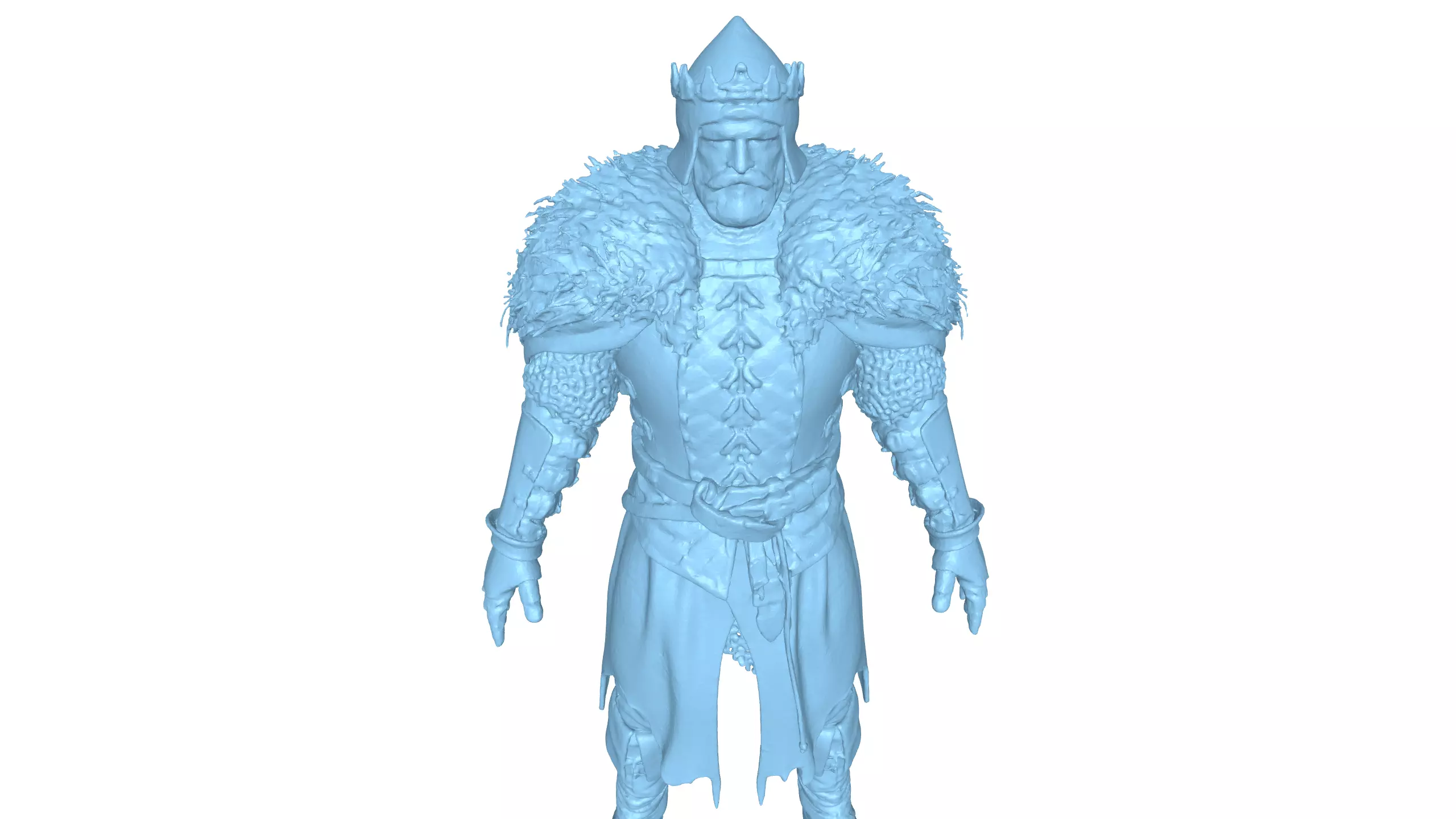 Medieval King Character Realistic 3D Model 3D model_10