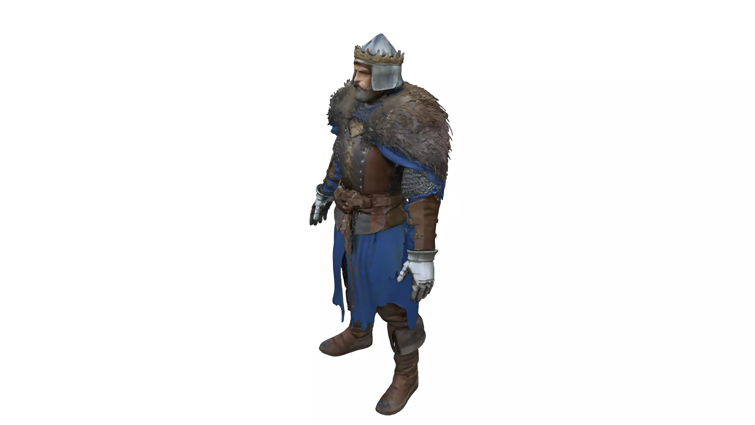 Medieval King Character Realistic 3D Model 3D model_4