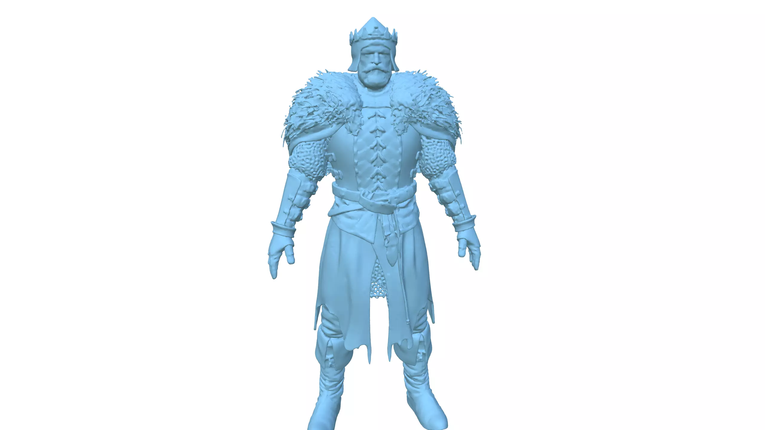 Medieval King Character Realistic 3D Model 3D model_7