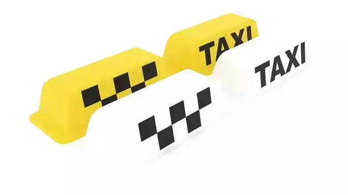 Taxi Roof Top Signs Set