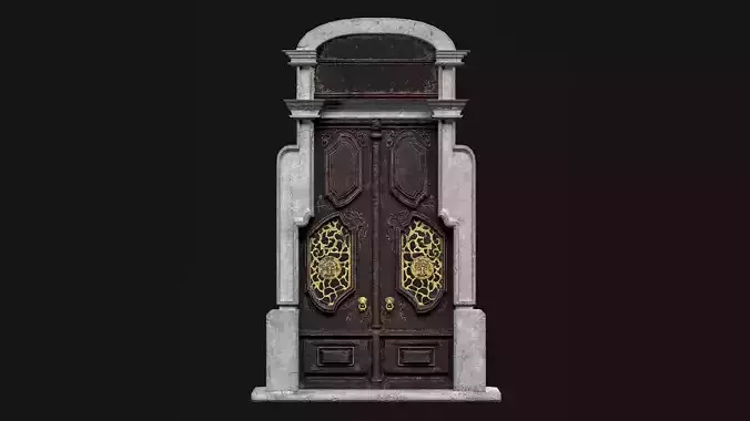 Big Wooden Door With Ornates