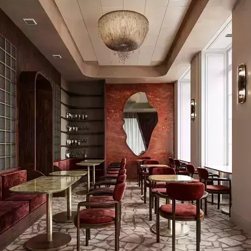 Velvet Lounge - Lounge 3d scene