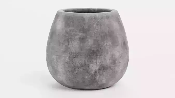 -Concrete Flower Pot V1-