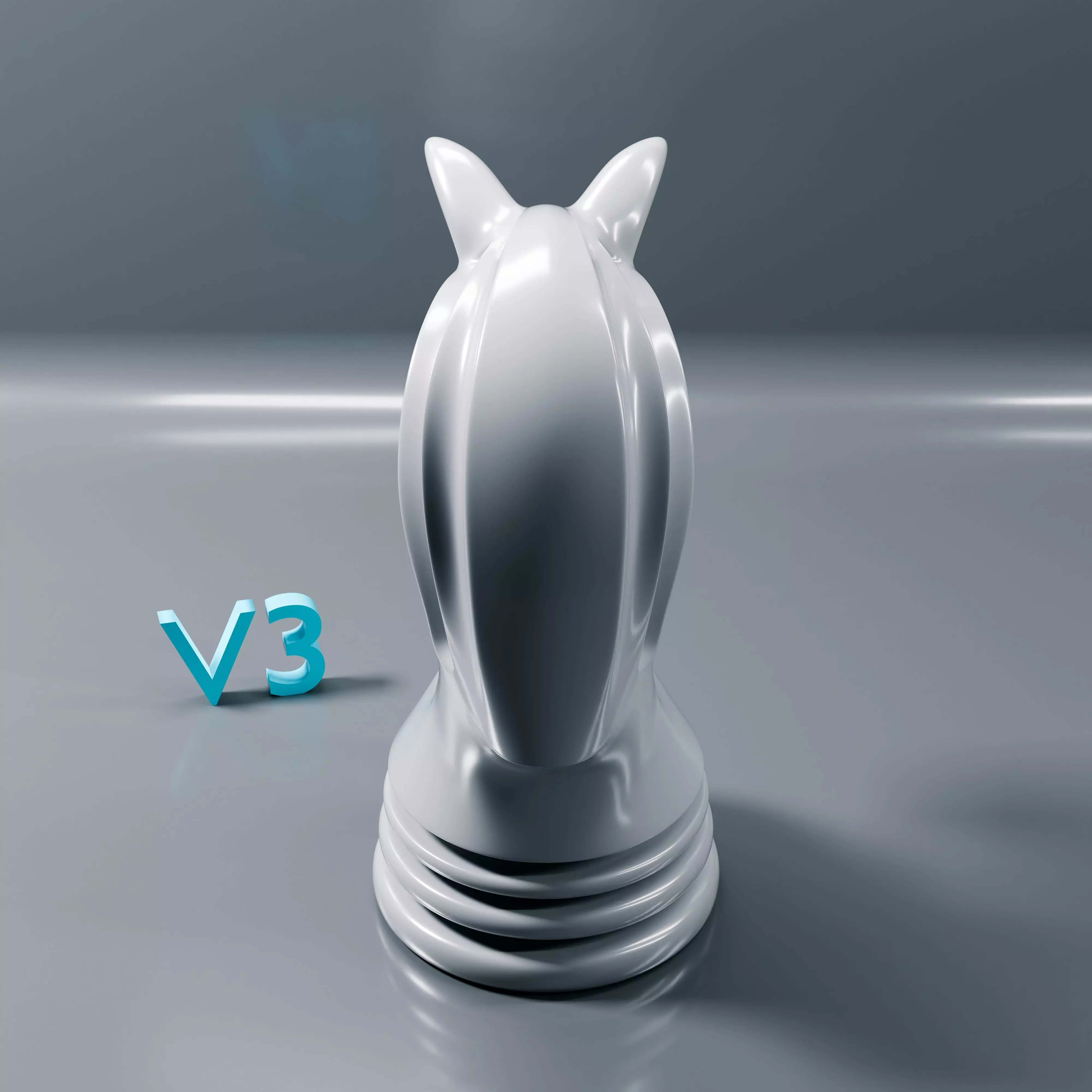 Phantom Chess Knight piece 3D print model_6