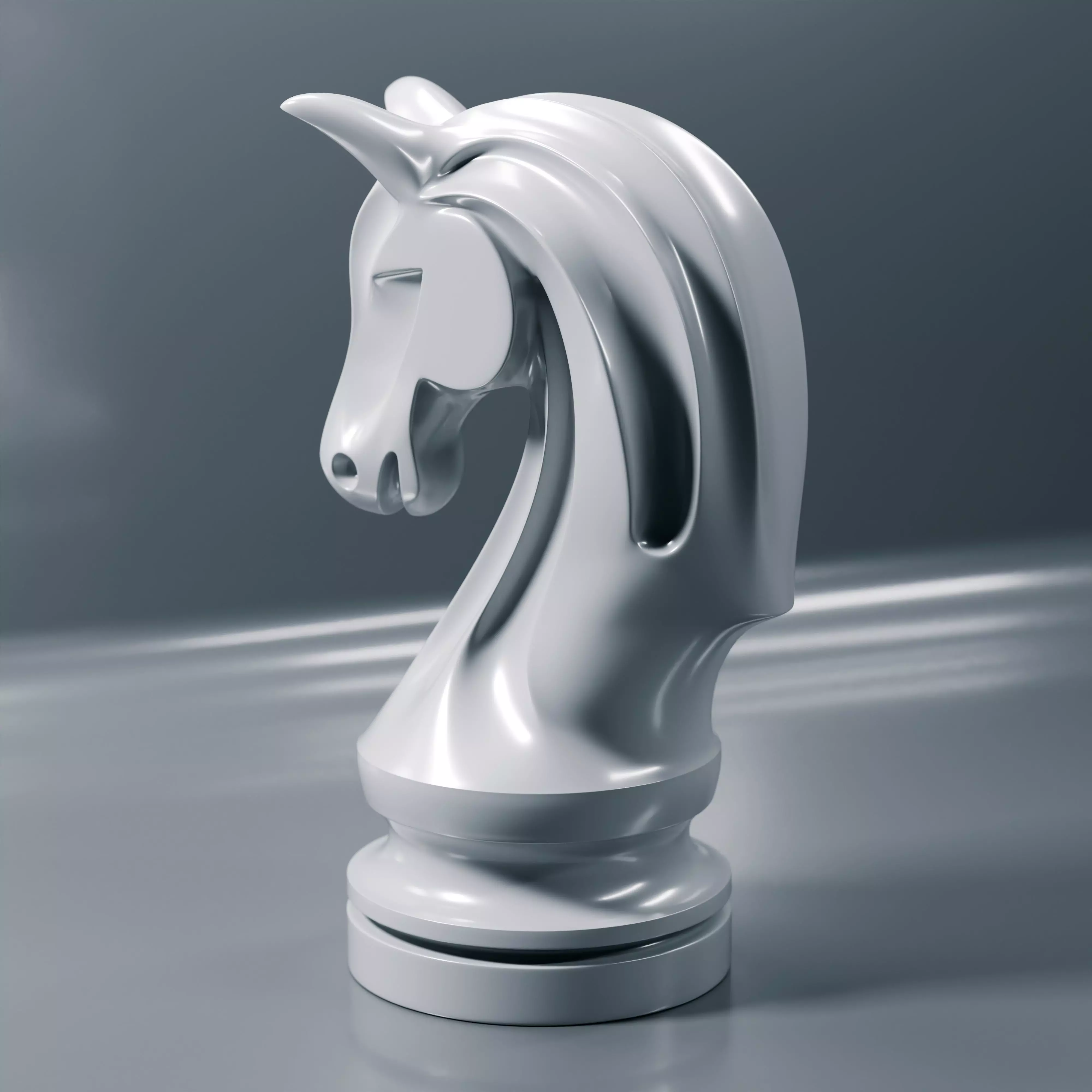 Phantom Chess Knight piece 3D print model_10