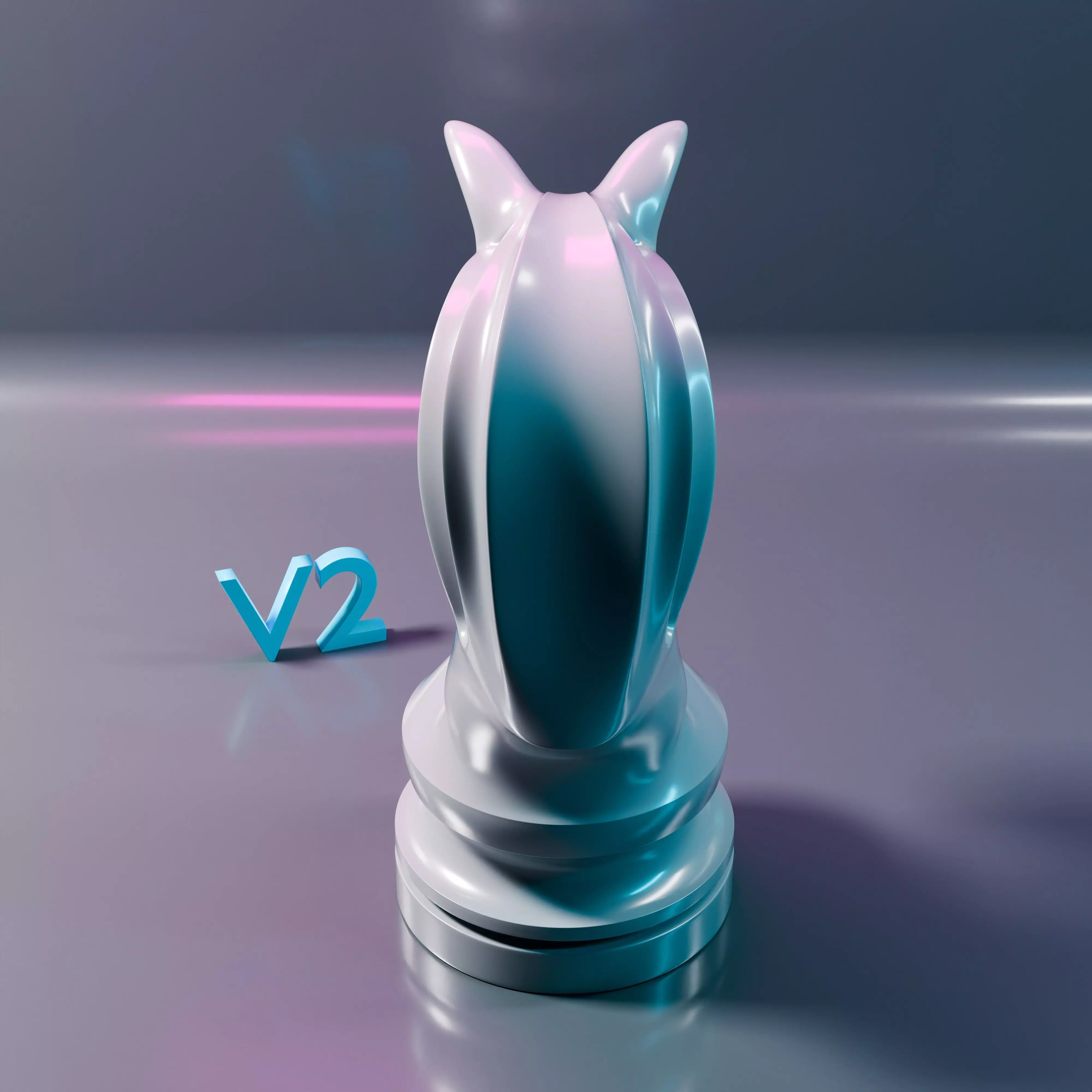 Phantom Chess Knight piece 3D print model_5