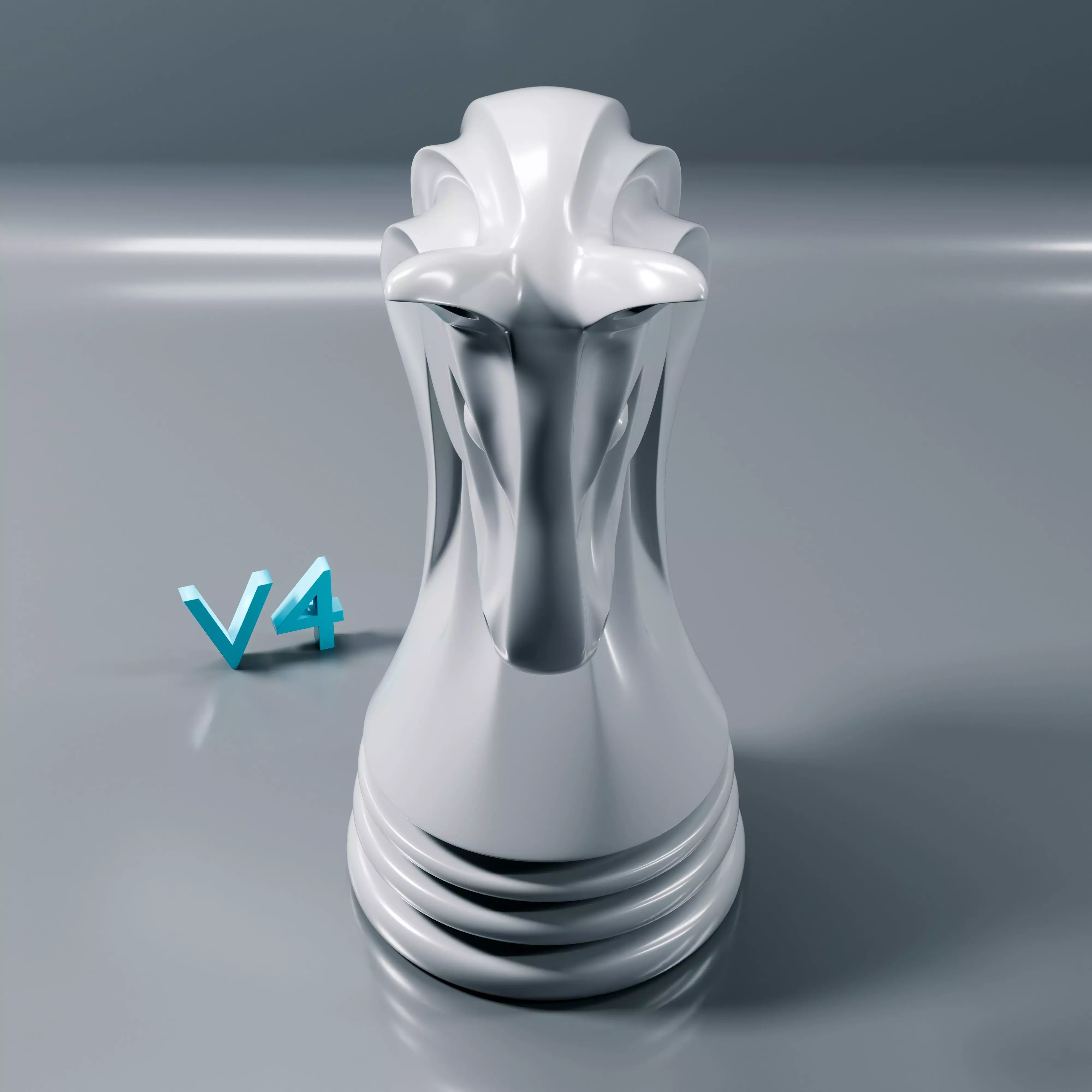 Phantom Chess Knight piece 3D print model_7