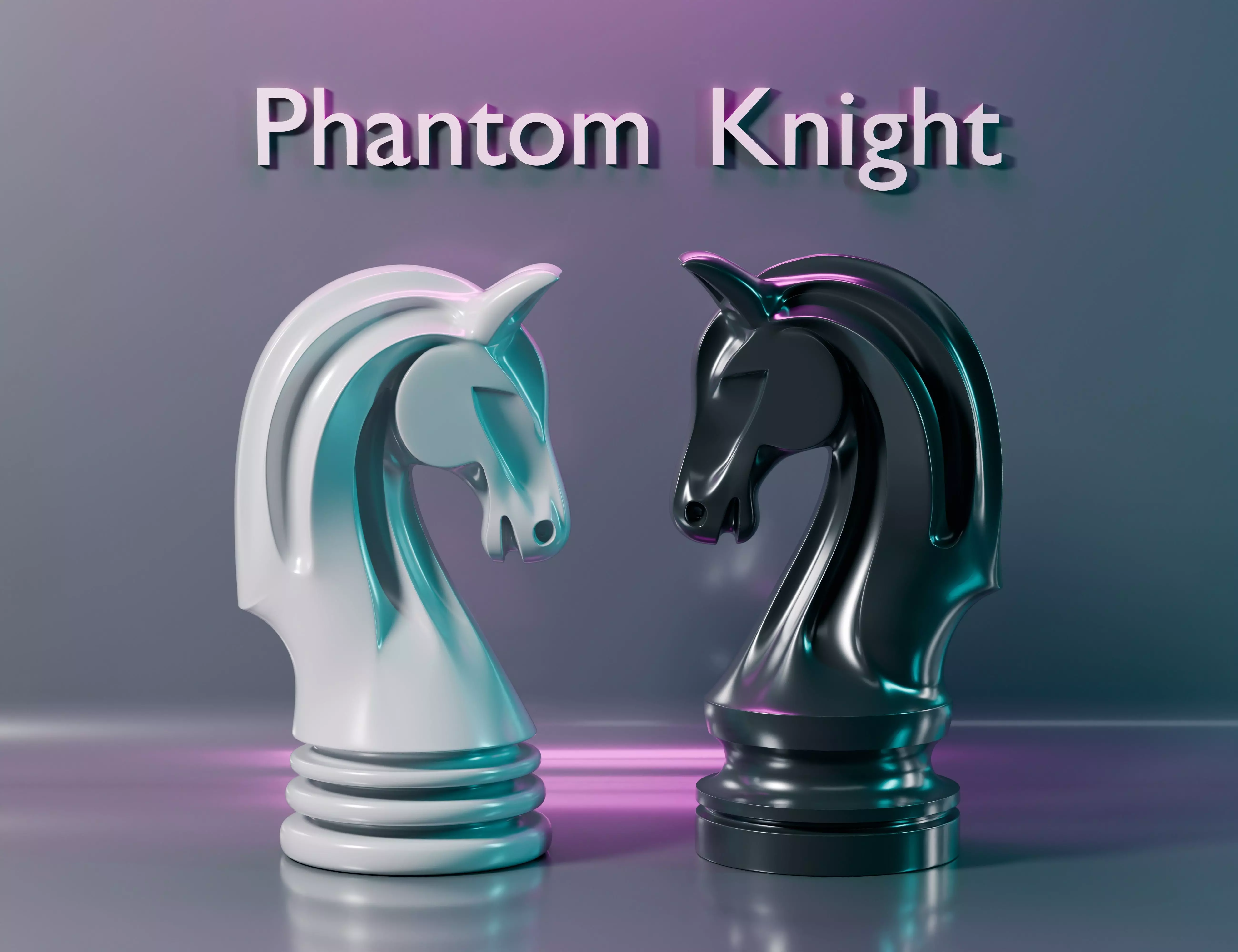 Phantom Chess Knight piece 3D print model_0
