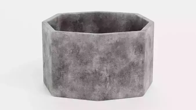 -Concrete Flower Pot V5-