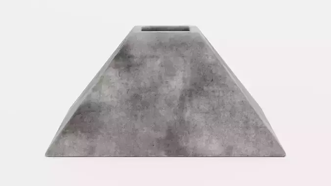 -Concrete Flower Pot V8-