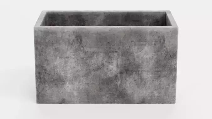 -Concrete Flower Pot V10-