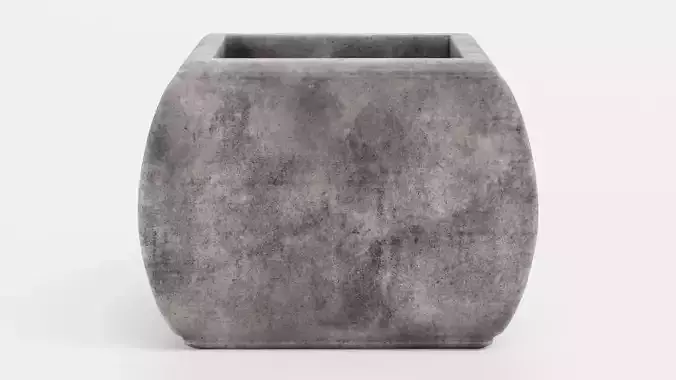 -Concrete Flower Pot V12-
