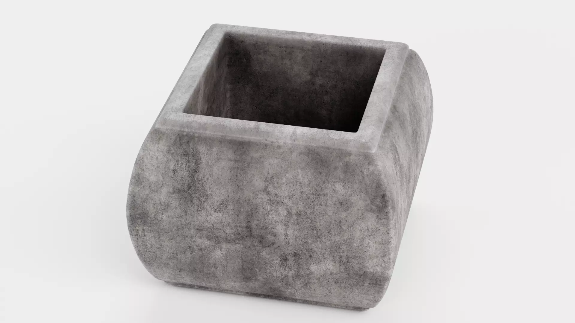 -Concrete Flower Pot V12- 3D model_3