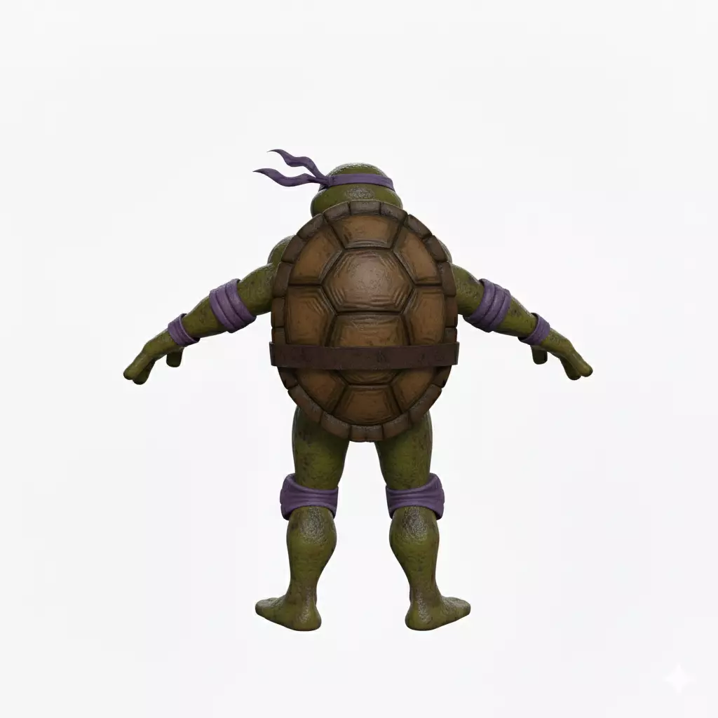 Mutant Turtle 3D Model Game-Ready PBR Low-poly 3D model_4