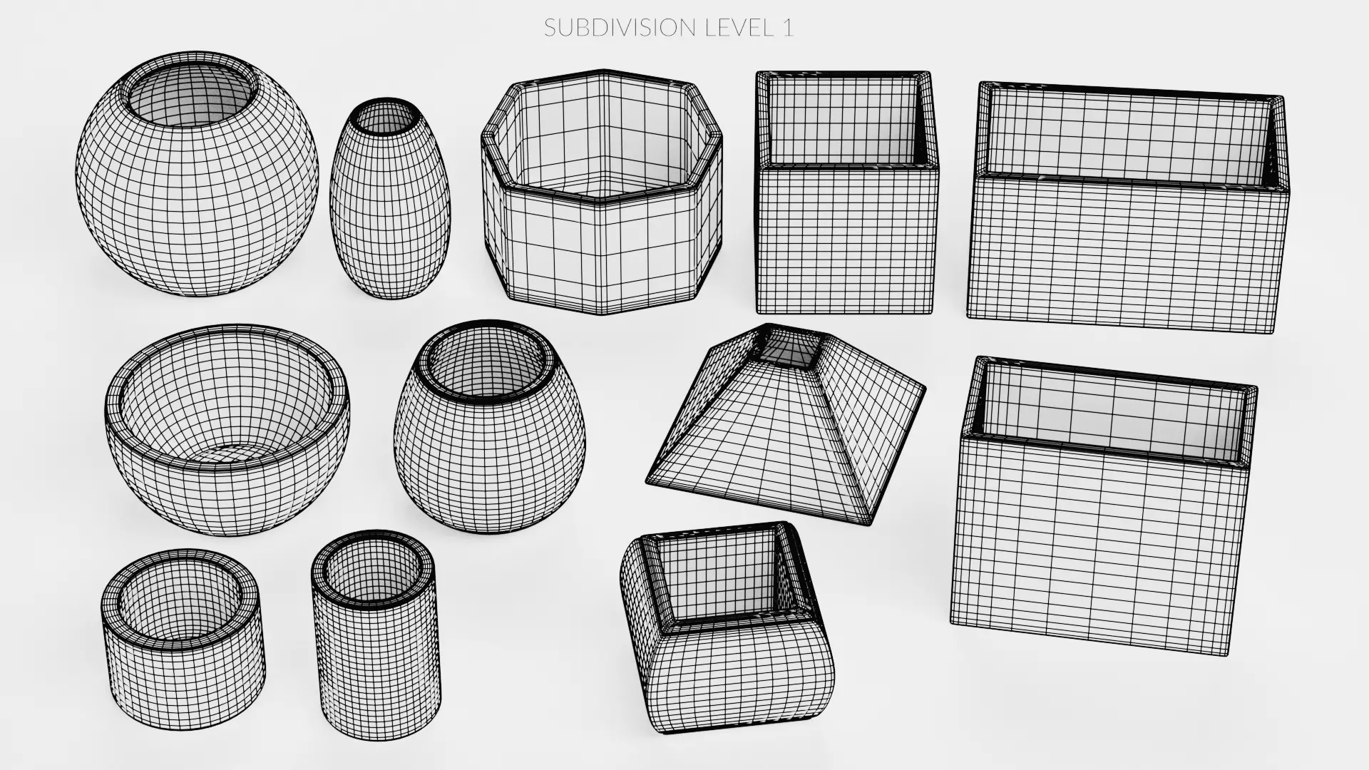 -Concrete Flower Pots- 3D model_30