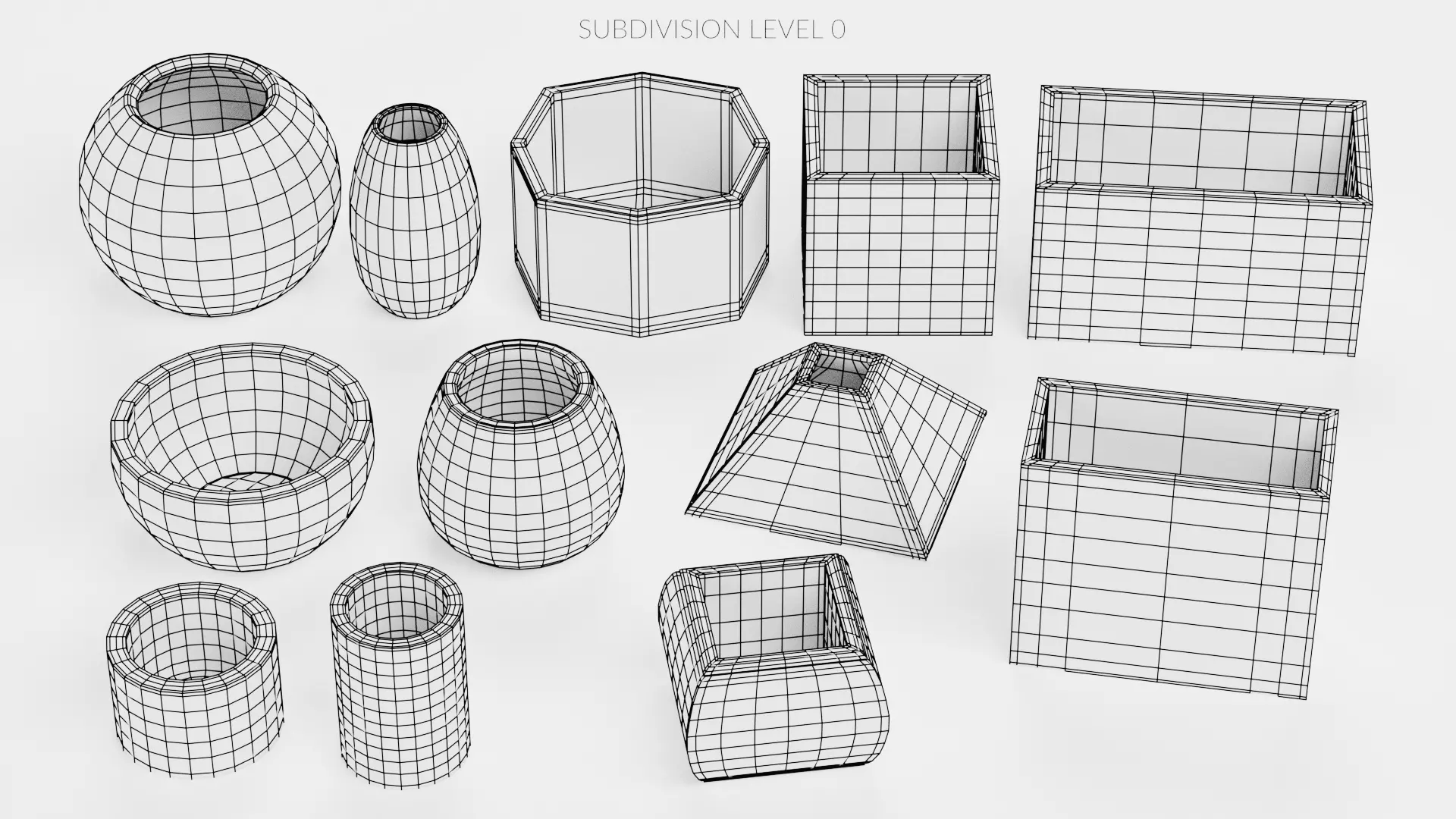 -Concrete Flower Pots- 3D model_29